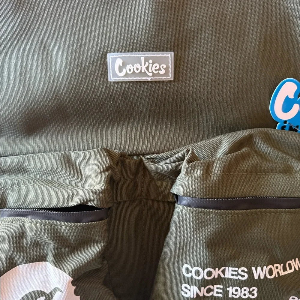New Olive Green Cookies Smell Proof Backpack - Picture 2 of 10